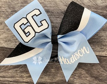 Team Cheer Bows - Your choice of Ribbon and one glitter color - alternate color will be white glitter by default