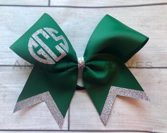 Cheer Bow - Your choice of ribbon and glitter colors