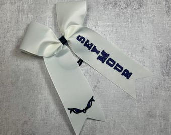 Cheer Bow - You choice of two accent colors - Text will be white