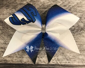 Black and Royal Blue cheer bows - team cheer bow - team cheer bows - softball bows - senior cheer bows