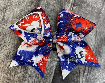 Cheer Bow - Paint Splatter Cheer Bow - Your choice of color