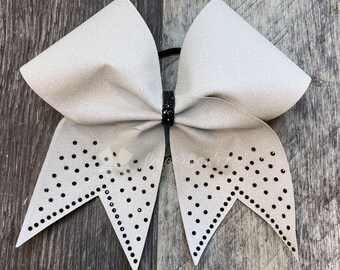 Cheer Bow - Your choice of Glitter and Rhinestone Color - CBT2