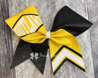 Cheer bow - Cheer bows - Sideline cheer bow - Cheer bows - Yellow Gold and Black