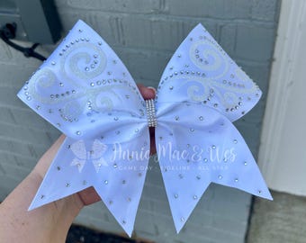 Ready to Ship White Cheer Bow