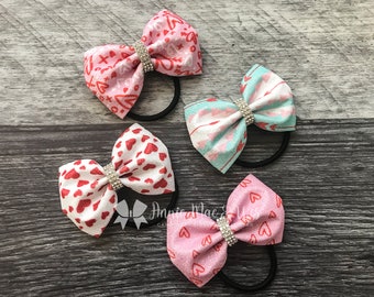 Mini Glitter Cheer Bows - Mini Cheer Bow - Pigtail Bows - Tiny Cheer Bows