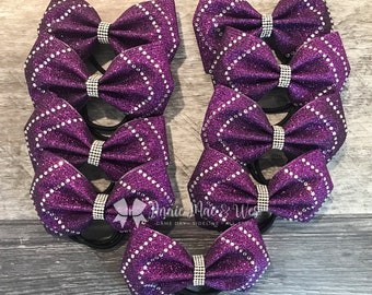 Competition Cheer Bow - Glitter and Rhinestone Bling Cheer Bow - Cheer bows - competition cheer bows - all star cheer bow
