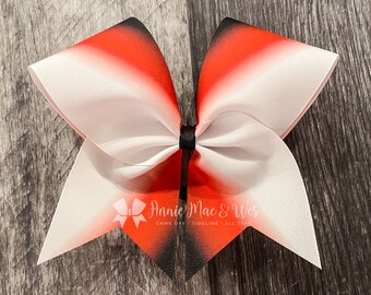 Cheer Bows - Your choice of 2 accent colors on a white bow