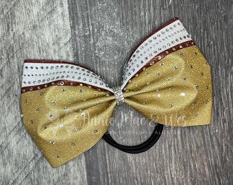 Cheer Bows with Crystal Rhinestones - Glitter Cheer Bow