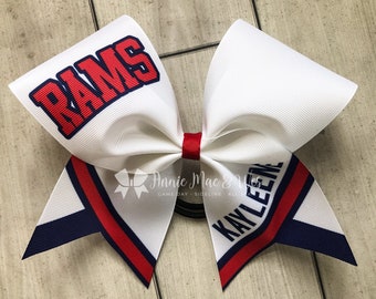Softball team cheer bow - red, white and blue - team cheer bow - team cheer bows - softball bows - senior cheer bows