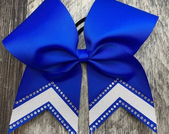 Cheer Bows - Your choice of ribbon and one glitter color