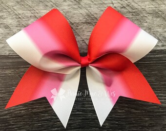 Valentine's Day cheer bow - Valentine's Day cheer bows - valentine cheer bow - Valentine's Day Cheer Bows