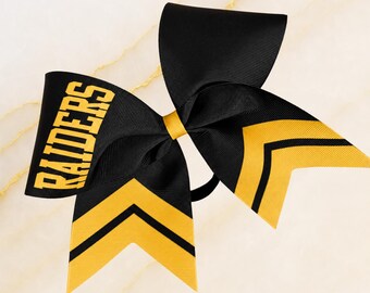 Black & Yellow Cheer Bow – Personalized Team Hair Bow