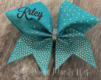 Competition Cheer Bow - Glitter and Rhinestone Bling Cheer Bow - Cheer bows - competition cheer bows - all star cheer bow