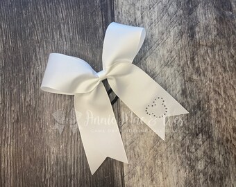 Long Tail Cheer Bow with Rhinestones