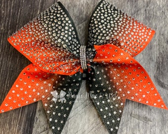 Cheer Bows - Your choice of colors - Shown in Black and Orange