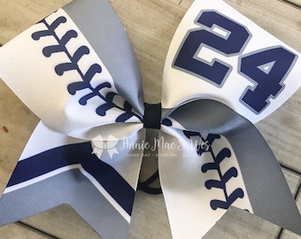 Softball Bows -  team cheer bow - team cheer bows - softball bows - senior cheer bows