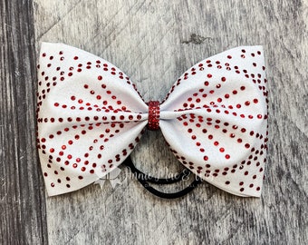 Cheer Bow - Tailless Cheer Bow - Glitter and Rhinestone Cheer Bow