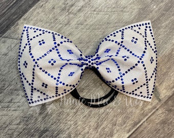 Competition Cheer Bow - Glitter and Rhinestone Bling Cheer Bow - Cheer bows - competition cheer bows - all star cheer bow
