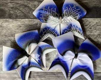 Competition Cheer Bow - Glitter and Rhinestone Bling Cheer Bow - Cheer bows - competition cheer bows - all star cheer bow