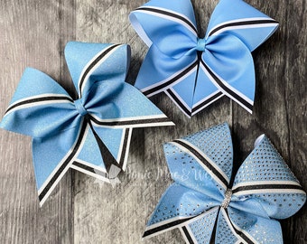 Cheer Bows - Your choice of finish and one color - accent colors are black and white