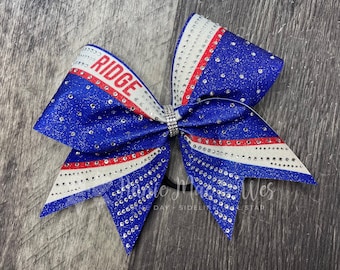 Cheer Bow - Your choice of colors - Rhinestone Competition Cheer Bow
