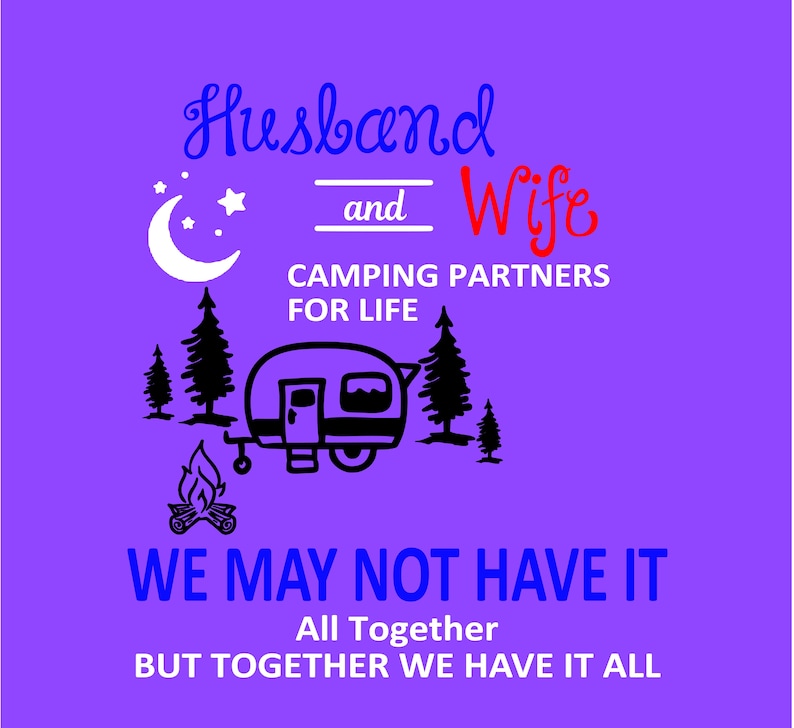 Download Husband & Wife Camping partners for Life SVG Design | Etsy