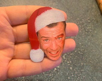 Bruce Willis Christmas Magnet
