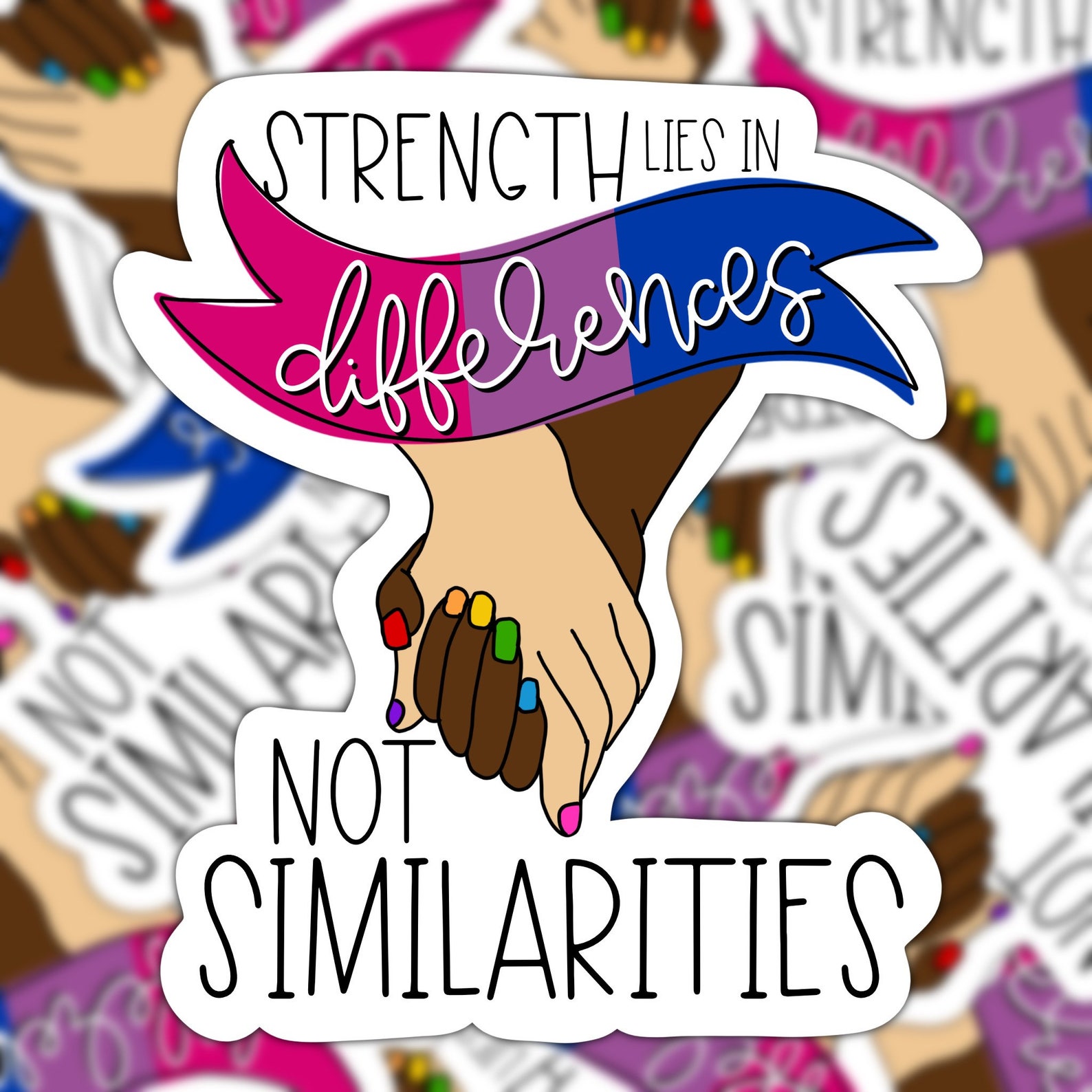 Strength Lies in Differences Not Similarities Vinyl Sticker - Etsy