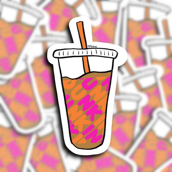 Dunkin' Donuts Inspired Vinyl Sticker