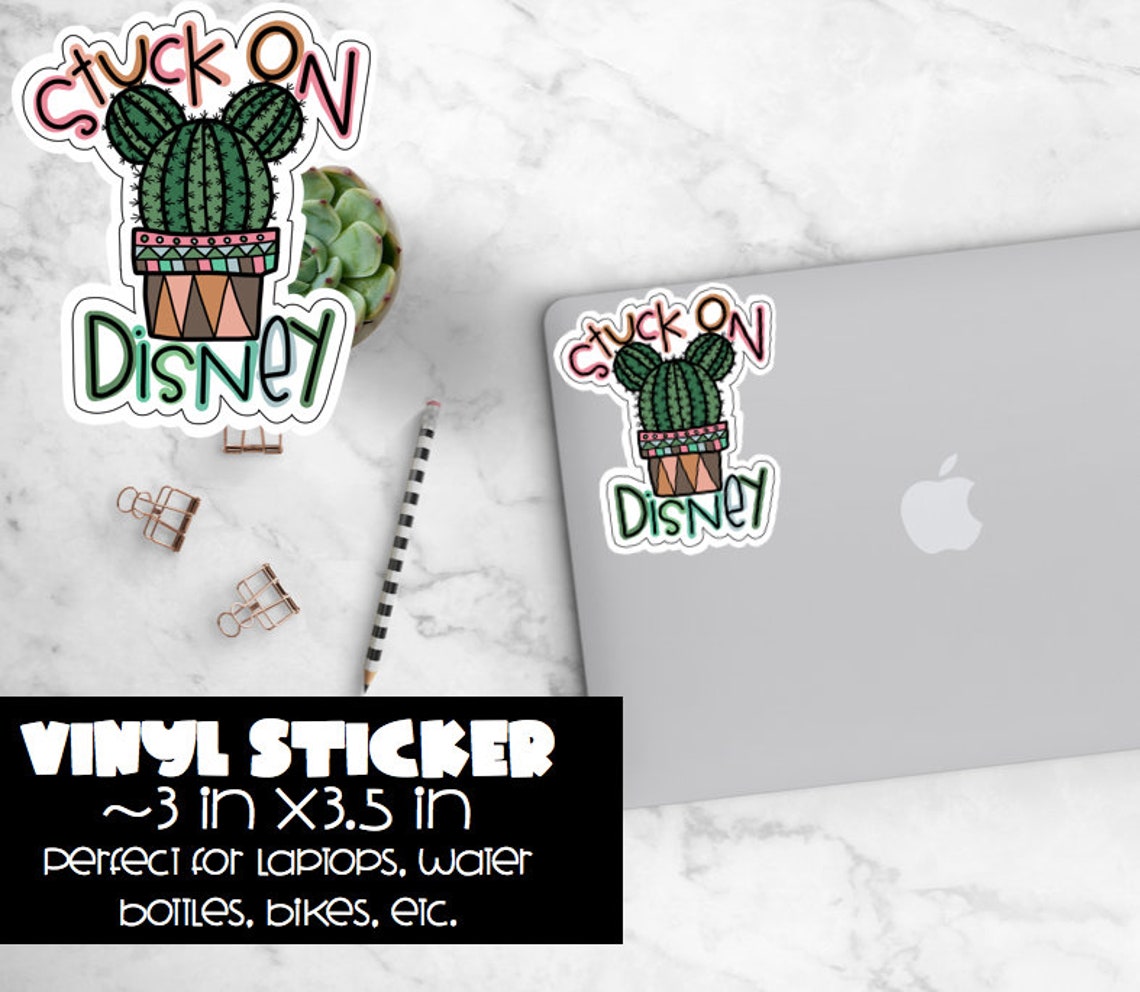stuck on disney vinyl sticker etsy