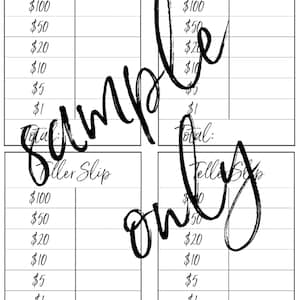 Simple Teller Slip stampabili