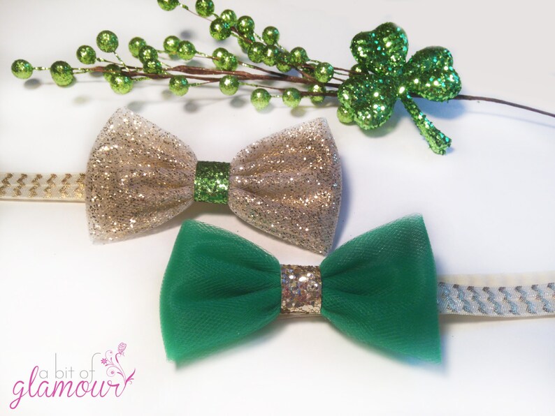 how to make st patricks day hair bows