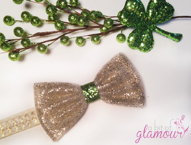 st patricks day hair bows