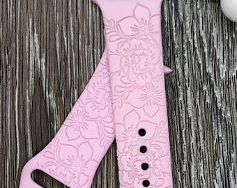 Floral Watch Band Digital File Compatible with Apple Watch  - Glowforge Tested Laser File for iWatch Bands - SVG Digital Download File