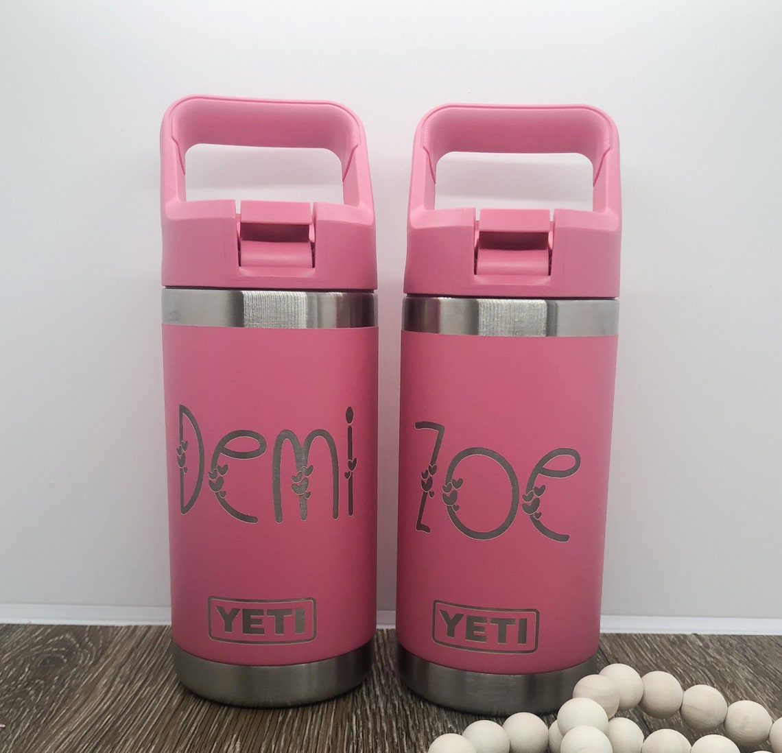 Personalized Yeti Rambler Jr Kids Water Bottle with Straw Etsy