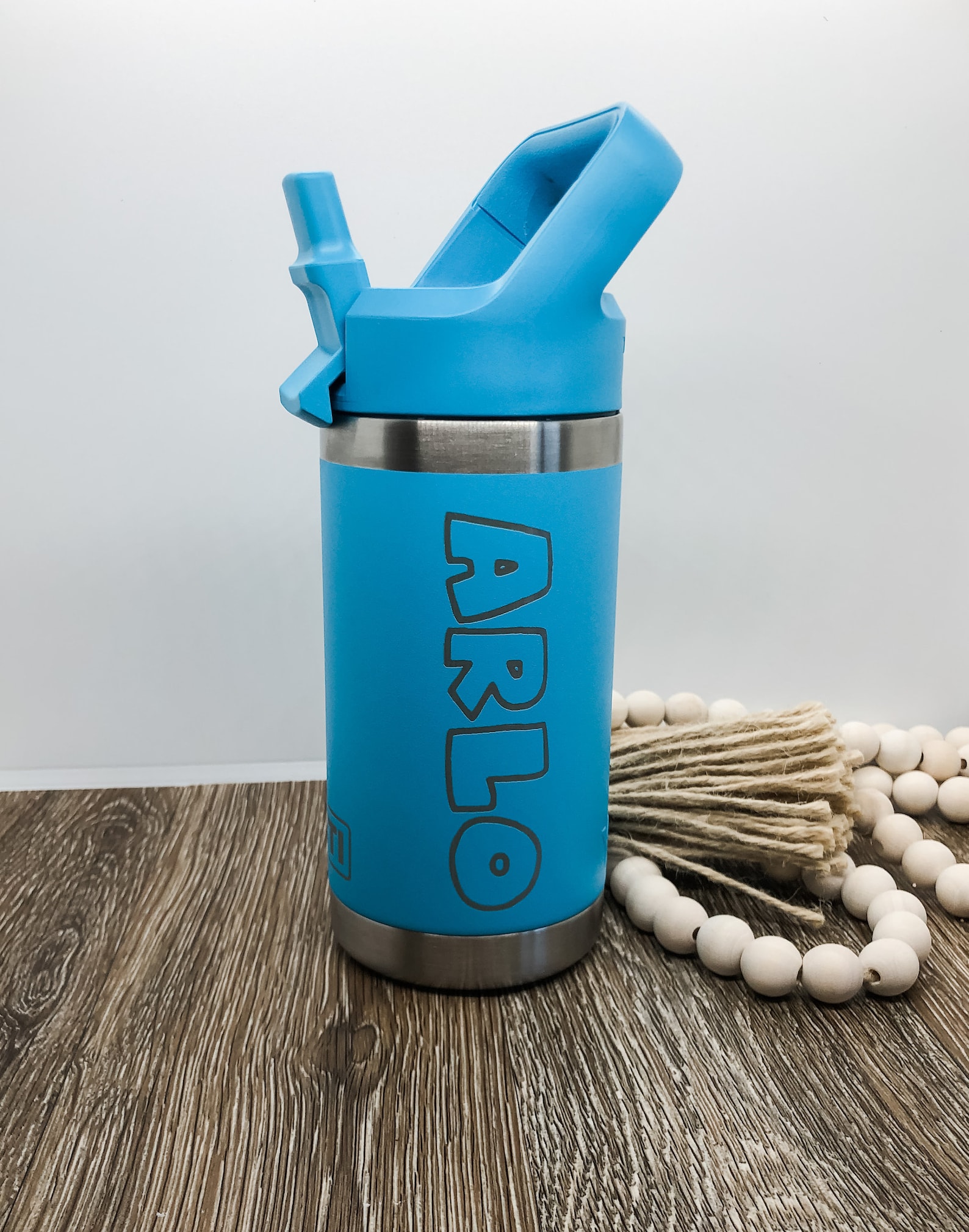 Personalized Yeti Rambler Jr Kids Water Bottle With Straw Etsy