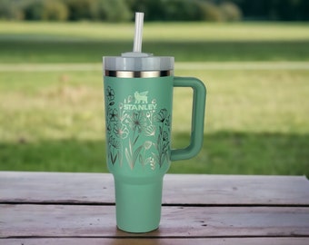 Personalized 40oz Tumbler With Handle & Straw, Engraved Tiktok Cup, Gift  for Her, 40 Oz Travel Mug Not Stanley Brand Quencher Christmas Gift 