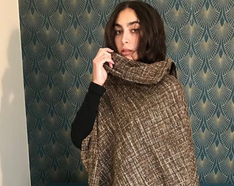 Cadeau de Noël Cape -pancho fée en laine  et lurex Zania de la Suerte