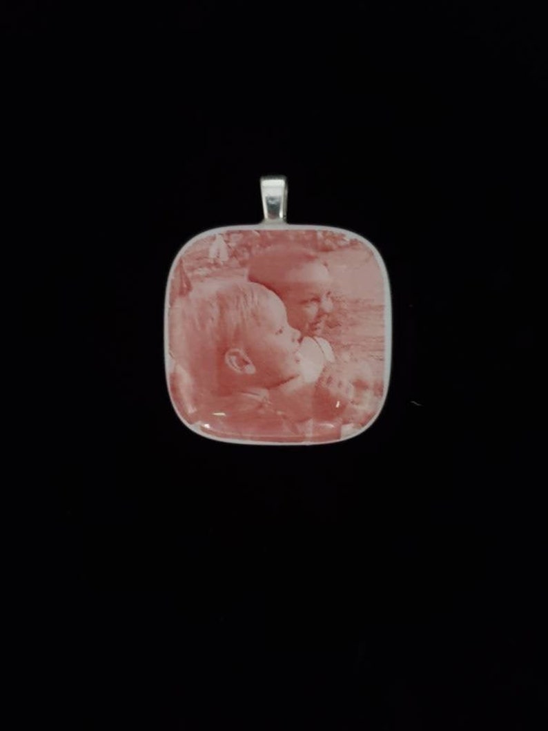 Custom Fused Glass Pendant with YOUR personal photo of choice