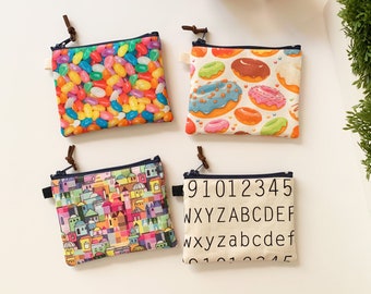 Handmade  New Cute Cotton Fabric Purse  Coin Purse Card Purse Cosmetics Pouch  Zipper Bag Wallet  Size: 4.5” X 3.5”