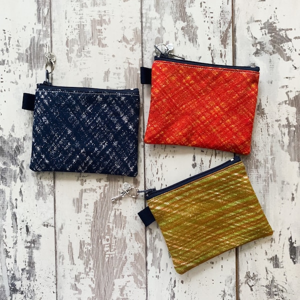 Handmade Marimekko Cotton Fabric Purse Coin Purse Card Purse Cosmetics Pouch  Zipper Bag Wallet Jewelry Purse  Size: 4.5” X 3.5”