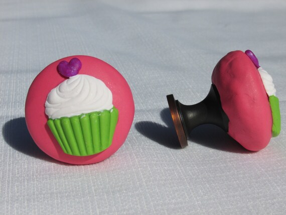 Cupcake Drawer Pulls Cupcake Cabinet Pulls Cupcake Cabinet Etsy