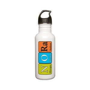 Water Bottle Custom Gift, Chemistry, Physics, Math or Science Teacher, any Name or any Custom Phrase Two sizes 0.6 L or 1.0 L image 5