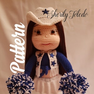 PATTERN - DALLAS - The Cheerleader - Crochet Amigurumi Pattern