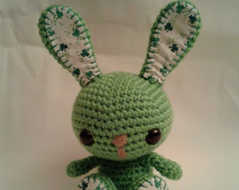 TRÉBOL = Conejo de Pascua - Amigurumi de ganchillo hecho a mano