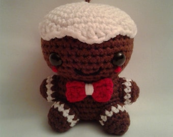 CHARLES #2 die GINGERBREAD BOY = Ornament = häkeln Amigurumi - handgemachte häkeln Amigurumi