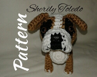 PATTERN - Old English Bulldog - Crochet Amigurumi Pattern