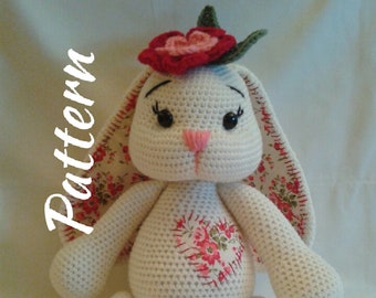 PATRÓN - Conejito Bebé Flor - Patrón Amigurumi Crochet