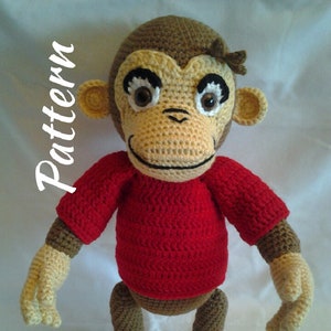 PATTERN Chimp George Crochet Amigurumi Pattern image 1