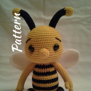 PATTERN Baby Bee Bumble Crochet Amigurumi Pattern image 1